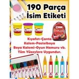 Msticker Okul Etiketi Kalem Defter Etiketi Sevimli Maymun Temalı Özel Isim Yazılabilen Etiket 190 Adet