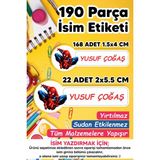 Msticker Okul Etiketi Kalem Defter Etiketi Spiderman Özel Isim Yazılabilen Etiket Winnie The Pooh 1 - 180 Adet