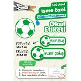 MSticker Okul Etiketi Kalem Defter isimli Etiket Isim Yazılabilen Bursaspor - 190 Adet Özel Yeni Tasarım