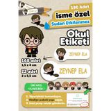 MSticker Okul Etiketi Kalem Defter isimli Etiket Isim Yazılabilen Harry Potter - 190 Adet Özel Yeni Tasarım
