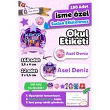 MSticker Okul Etiketi Kalem Defter isimli Etiket Isim Yazılabilen K Pop - 190 Adet Özel Tasarım Etiket