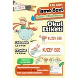 MSticker Okul Etiketi Kalem Defter isimli Etiket Isim Yazılabilen Küçük Prens- 190 Adet Özel Tasarım Etiket