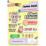 MSticker Okul Etiketi Kalem Defter isimli Etiket Isim Yazılabilen Labubo - 190 Adet Kişiye Özel Tasarım