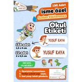 MSticker Okul Etiketi Kalem Defter Isimli Etiket Isim Yazılabilen Oyuncak Hikayesi - 190 Adet Özel Tasarım