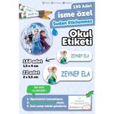 MSticker Okul Etiketi Kalem Defter isimli Etiket Isim Yazılabilen Prenses Temalı - 190 Adet Özel Yeni Tasarım