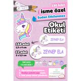MSticker Okul Etiketi Kalem Defter isimli Etiket Isim Yazılabilen Sevimli Unicorn - 190 Adet Özel Yeni Tasarı