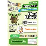 MSticker Okul Etiketi Kalem Defter isimli Etiket Isim Yazılabilen Star Warss - 190 Adet Özel Tasarım Etiket