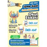 MSticker Okul Etiketi Kalem Defter isimli Etiket Isim Yazılabilen Stetch - 190 Adet Özel Tasarım