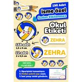 MSticker Okul Etiketi Kalem Defter isimli Etiket Isim Yazılabilen Voleybol Set - 190 Adet Özel Tasarım Etiket