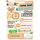 MSticker-Okul Etiketi Kalem Defter Özel Isim Yazılabilen Etiket 190 Adet