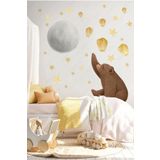 MSticker-Sevimli Ayı Ay Ve Yıldızlar Temalı Sticker Seti