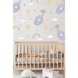MSticker Sevimli Filler Ve Balonlar Çocuk Bebek Odası Cam Duvar Dolap Sticker Seti