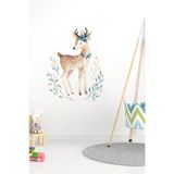 MSticker Sevimli Geyik Ve Dallar Çocuk Bebek Odası Duvar Dekorasyon Sticker