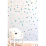 MSticker Taş Desen Mavi Tonlarda Çocuk Bebek Odası Duvar Sticker