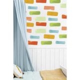 MSticker Tuğla Desenli Soft Renklerde Duvar Sticker Seti , Çocuk Bebek Odası Duvar Dekorasyon Seti 52 Parça