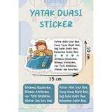 MSticker Uyku Duası Erkek Çocuklu Uyku Öncesi Yatak Duası Cam Duvar Kapı Sticker Seti