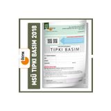 Msü 2018 Ösym Tıpkı Basım Türkiye Geneli Dijital Çözümlü Soru Kitapçığı