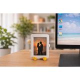 Msv Studio 3d Mini Ofis Arkadaşları – Dekoratif Masaüstü Figür-Mini Fotoğraf Çerçeve (Çerçeve içindeki resimler görsel amaçlıdır) - beyaz