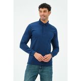 Msw Uzun Kollu Marin Regular Erkek Polo Yaka T-Shirt - 4XL