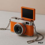 Msy Elektronik Mini Dijital Kamera– Vintage Tasarım, Açılır Ekran, 1080P 48MP Fotoğraf & Video-Başparmak - Turuncu
