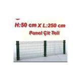 msy garden fenc 50 X 250cm - 10 Adet Yeşil Panel Çit Takımı Galvanizli Çit Teli Direkler Dahildir Puntalı Tel Çit