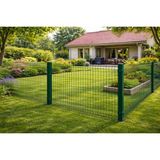 Msy Garden Fenc 75 cm x 250 cm 9 Adet ( 22.5 mt ) Yeşil Panel Çit 10 Adet Direk ve Montaj Aparatları Dahil - 75 x 250 cm