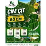 Msy Garden Fenc 80 cm X( 5-20 ) mt Çim Çit Bahçe Teli Yapay Çim Örgülü Bahçe Teli Yüksek Kalite Uv Dayanıklı Solmaz Yeşil Çit Geniş Ölçü Seçenekleri - 7m