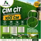 Msy Garden Fenc Çim Çit 100 cm x 5-20 M Ölçü Seçenekli Galvanizli Bahçe Teli-Çiti Montaj Aparatlı Avantaj Paket - 6m