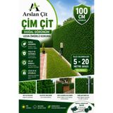 Msy Garden Fenc Çim Çit Bahçe Teli Yapay Çim Örgülü UV Dayanıklı Yeşil Çit, 100 cm x 11 mt