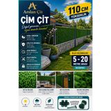 Msy Garden Fenc Çim Çit Bahçe Teli Yapay Çim Örgülü Yeşil 110 cm x 20 mt