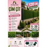 Msy Garden Fenc Çim Çit Yapay Örgülü Bahçe Teli Yeşil 120 cm x 5 mt