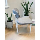 Msy Home 6 Adet A.gri Jerry Kumaş Trendy Modern Sandalye Takımı Beyaz Iskelet - Açık Gri