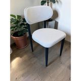 Msy Home 6 Adet Jerry Kumaş Trendy Modern Sandalye Takımı Siyah Iskelet - Beyaz