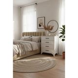 Msy Home Lila Beyaz 4 Çekmeceli Sifonyer Yatak Odası Şifonyer Modern Şifonyer 84X70X38 cm