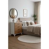 Msy Home Lila Beyaz-Çam 4 Çekmeceli Sifonyer Yatak Odası Şifonyer Modern Şifonyer 84X70X38 cm - Beyaz - Çam