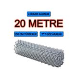 MSY TİCARET 2mm Kalınlık - 7*7 Göz - (1.5m*20m) Helezon Tel Örgü Bahçe Teli Çit Teli Galvanizli Tel Örgü