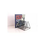 Msy Trend Masa Üstü Ofis Dergilik-Plaklık 9 Bölmeli Üçgen Metal Kitaplık Organizer Gazetelik Vinil