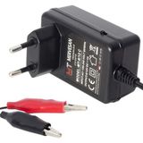 MT-6/12C 6V-12 Volt 1 Amper Akü Şarj Adaptörü (Krokodil Uçlu) Powermaster 6V-12 Volt