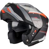mt Genesis Sv Raccoon B5 Çene Açılır Kask - Siyah - Beyaz - Kırmızı