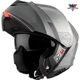 mt Genesis Sv Solid A12 Parlak Gri Çene Açılır Motosiklet Kaskı - XL - Nardo Gri