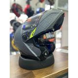 Mt Helmets Atom Sv 2 Destiny Çene Açılır Kask Yeni Sezon - 2XL - Mat Gri - Sarı