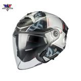 Mt Helmets Cosmo Sv Arrow C2 Parlak Güneş Vizörlü Yarım Kask