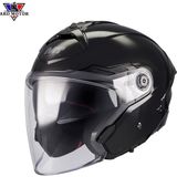 Mt Helmets Cosmo Sv Pure A1 Parlak Siyah Güneş Vizörlü Yarım Kask