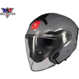 mt Helmets Cosmo Sv Solid A2 Parlak Gri Yarım Kask - Nardo Gri