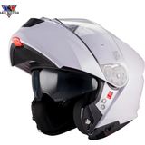 mt Helmets Genesıs Sv Pure A0 Parlak Beyaz Çene Açılır Kask - 2XL