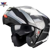mt Helmets Genesıs Sv Raccoon B12 Parlak Çene Açılır Kask - XL - Yeşil