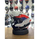 Mt Helmets Icarus Kırmızı Beyaz Yarım Kask Güneş Vizörlü