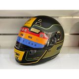 Mt Helmets Kask Jarama Baux B6 Mat Yeşil/sarı/siyah Cafe Racer - Tek Renk