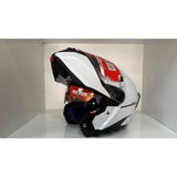 Mt Helmets Kask mt Atom 2 A11 Çene Açılır Parlak Beyaz - XL
