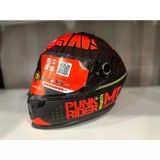 Mt Helmets Kask Mt Braker Sv Punk Rider B5 Mat Orange/Red/Black